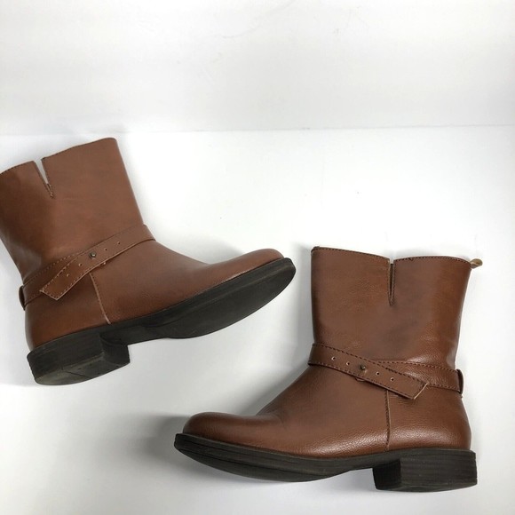 Gap Moto Boots Size 8 Brown Pull On Ladies Classic Western - Picture 1 of 7